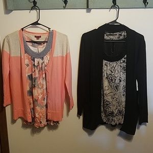 Maurices outfits sz small. 2 tanks w/ cardigans